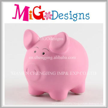 Handmade Lovely Design Ceramic Pink Pig Money Bank